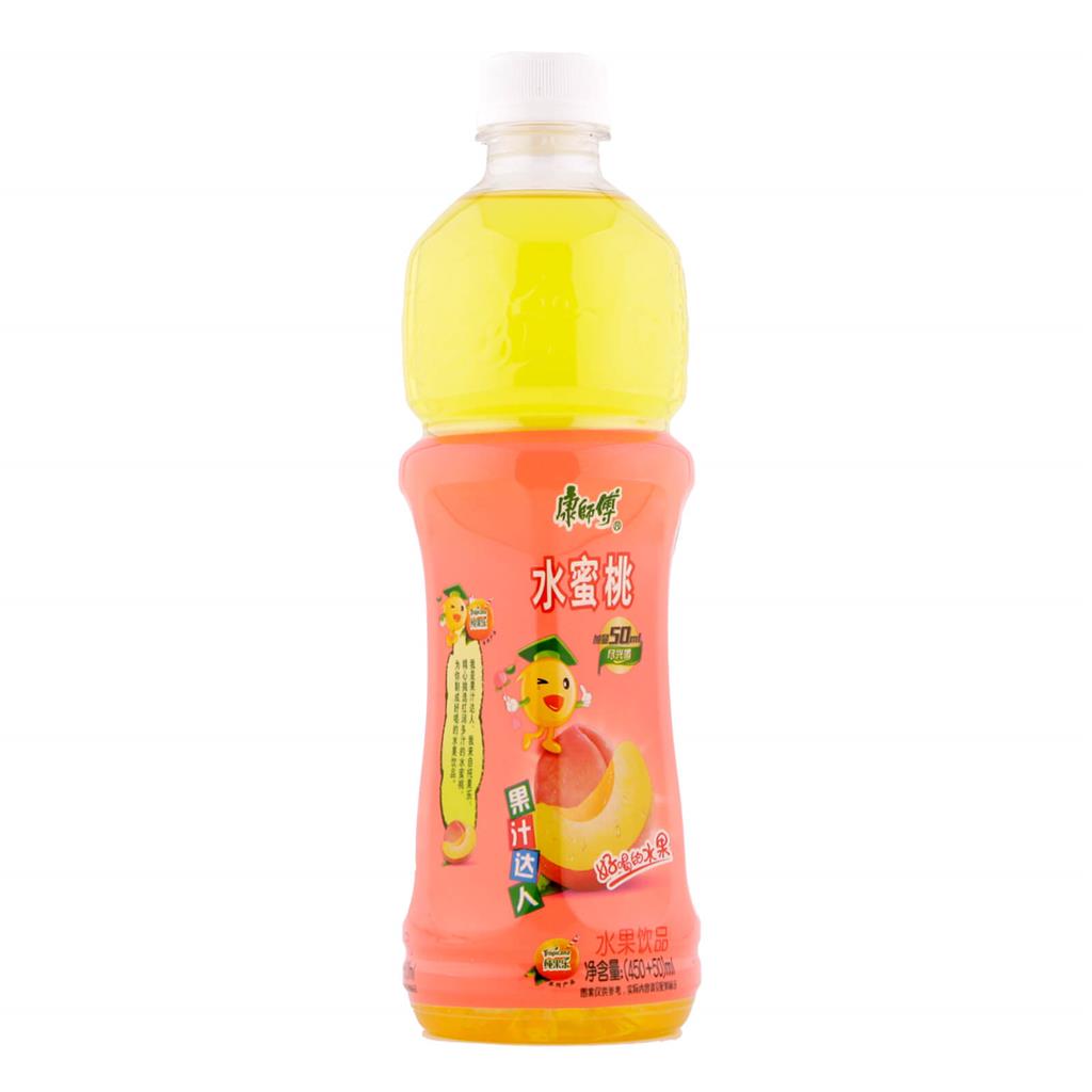 康师傅 水蜜桃(03.06) | Mr Kang Peach Drink 500ml - HappyGo Asian Market
