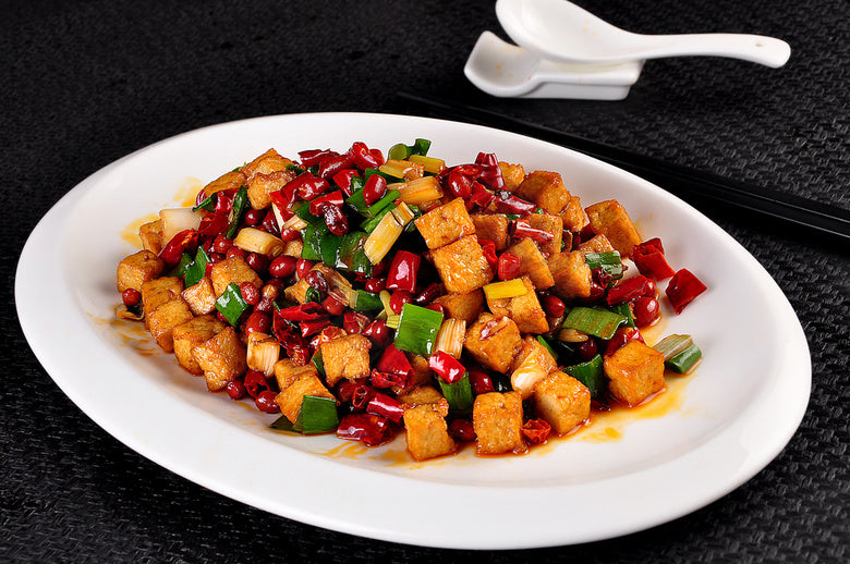 素食 宫保豆腐 （4人份） Chinese Vegetarian Kung Pao Tofu Stir Fry （Servings: 4）