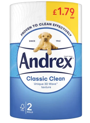 ANDREX Classic Clean 2 Rolls 