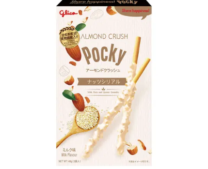 Glico Almond Crush Pocky-Vanilla &amp; Milk 48g