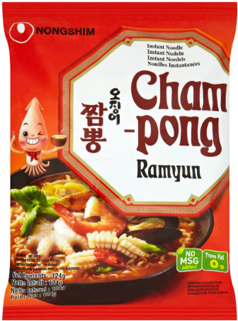 农心辣鱿鱼拉面124g