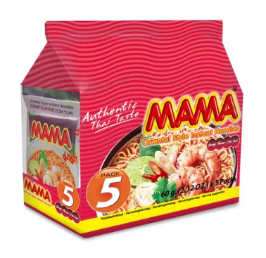 MAMA Instant Noodles-Shrimp Tom Yum 5x60g