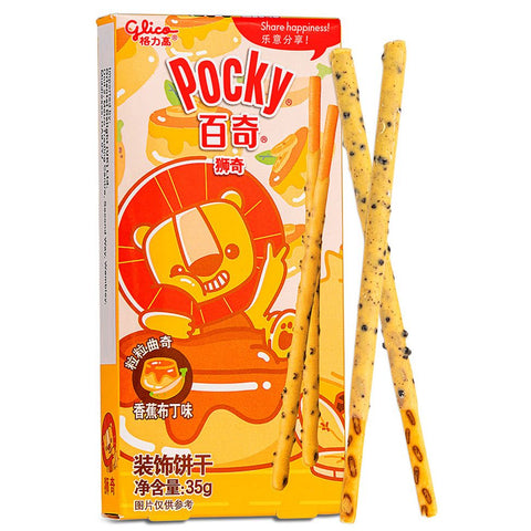 GLICO Animal Pocky-Banana&Pudding 35g