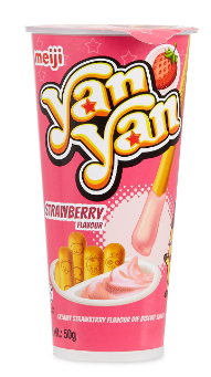 MEIJI Yan Yan Creamy Strawberry Dip Biscuit Snack 50g