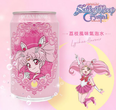 Y.H.B Ocean Bomb & Sailor Moon-Lychee 330ml