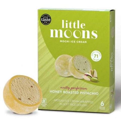 LITTLE MOONS Ice Cream Mochi - Honey Roasted Pistachio 6x32g