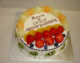 Taro Flavour Mix Fruits Cream Cake 2lb