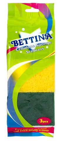 BETTINA Cellulose Sponge Scourers 3 Packs