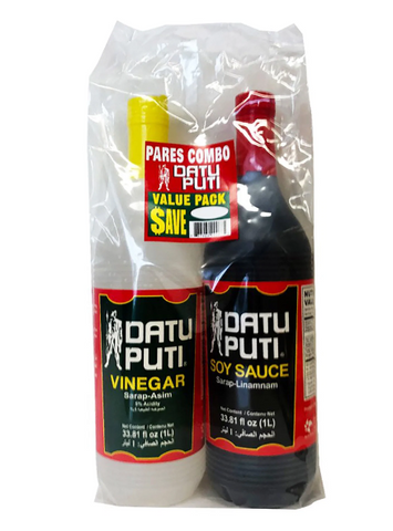 DATU PUTI Pack Soy Sauce and Vinegar 2x1L