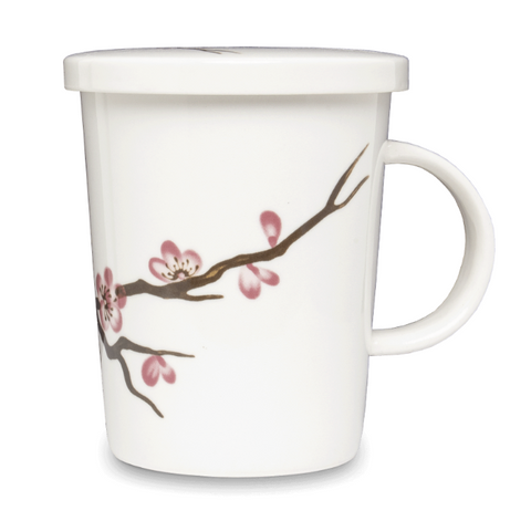 EMRO 樱花带滤网茶杯