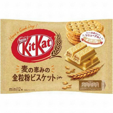 KITKAT日本雀巢 巧克力威化饼干-全麦味 113g
