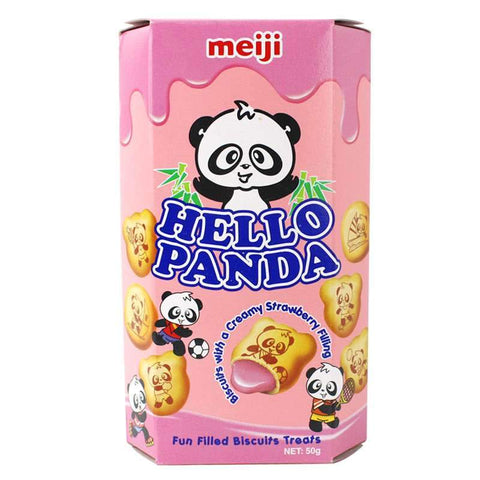 MEIJI Hello Panda Biscuit with Strawberry Flavoured Filling 