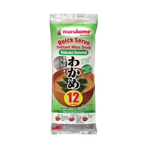 MARUKOME Instant Miso Soup with Wakame Seaweed (12 servings) 216g