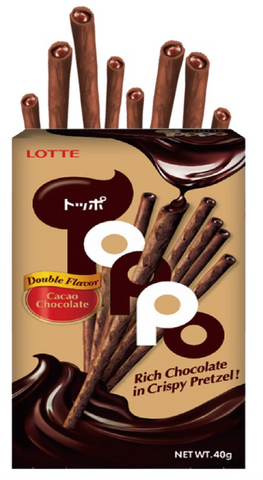 LOTTE Toppo-Chocolate Flavour 40g BBD 4/5/2023