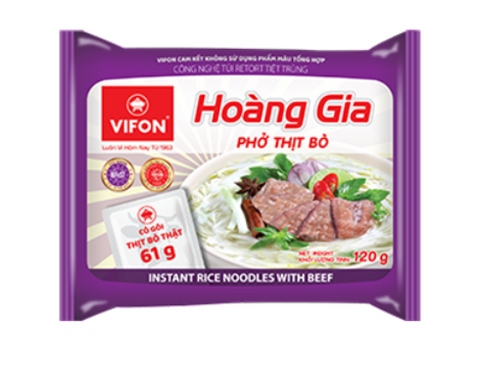 VIFON Hoang Gia Instant Rice Noodles with Beef 120g
