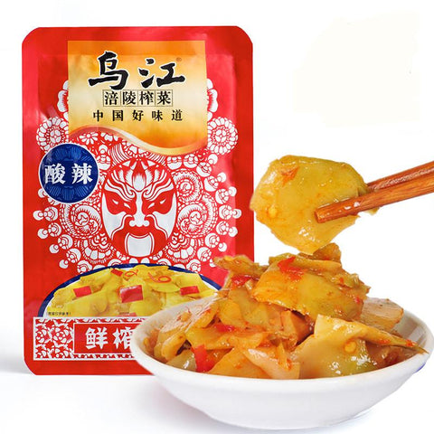 Wujiang Fresh Pickled Mustard Slices - Hot and Sour 80g